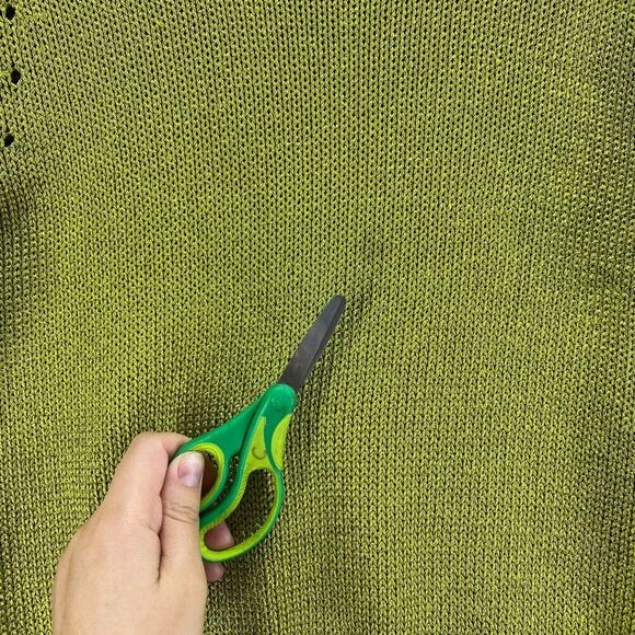 Banana Republic Sweater Pullover Women L Large Green Knit Long Sleeve Crew Neck - Picture 9 of 10